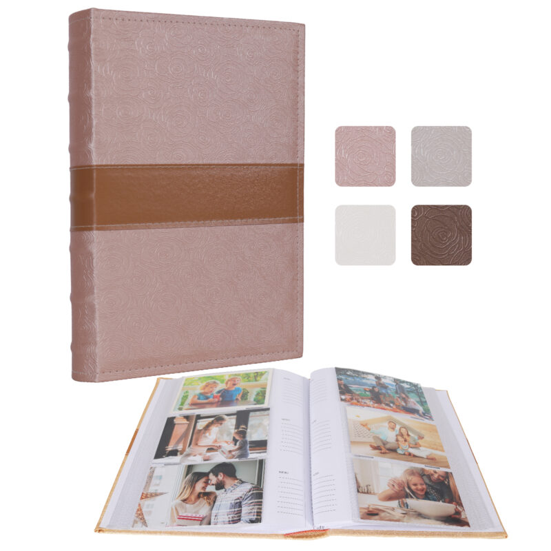 RECUTMS Photo Albums 4x6 Pictures 300 Pockets Photo Book with Memo Areas PU Leather Cover Picture Album for wedding Anniversary Graduation Travel (4 Colors)
