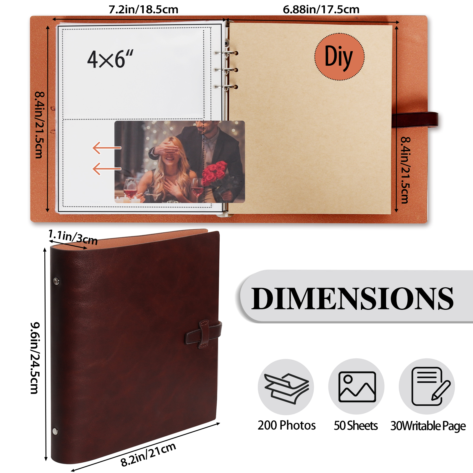 皮革笔记本主图-蓝内页展示